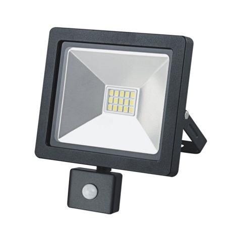 Riflettore LED da esterno con sensore SLIM LED/10W/230V nero