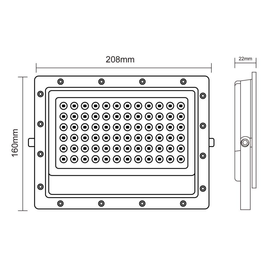 Riflettore LED da esterno LED/100W/230V 5000K IP65 grigio