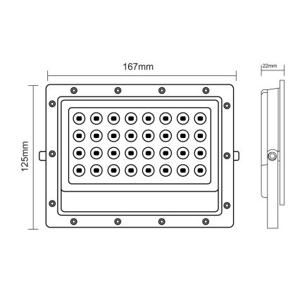 Riflettore LED da esterno LED/50W/230V 5000K IP65 grigio