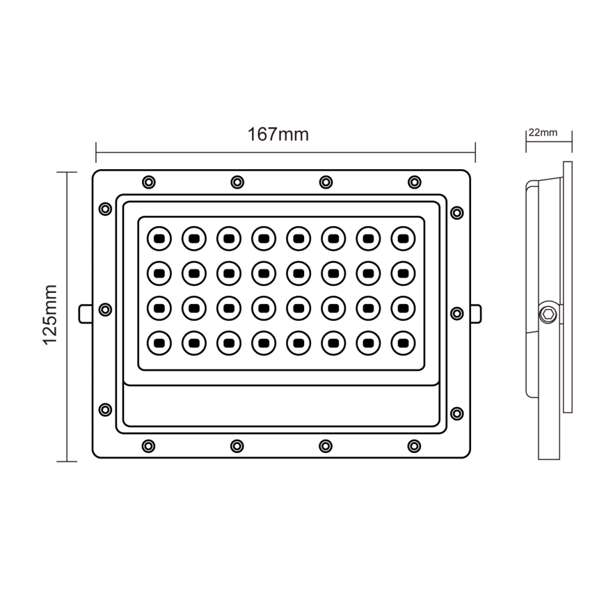 Riflettore LED da esterno LED/50W/230V 5000K IP65 grigio