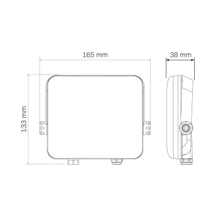 Riflettore LED da esterno MILKY LED/30W/230V 4000K IP65 nero