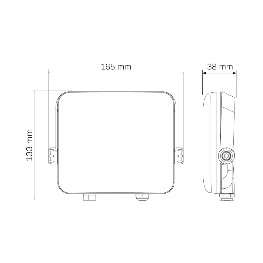 Riflettore LED da esterno MILKY LED/30W/230V 4000K IP65 nero