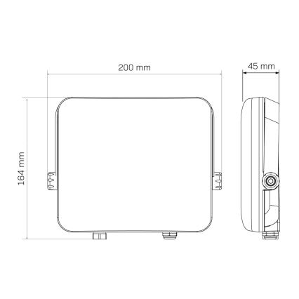 Riflettore LED da esterno MILKY LED/50W/230V 4000K IP65 nero