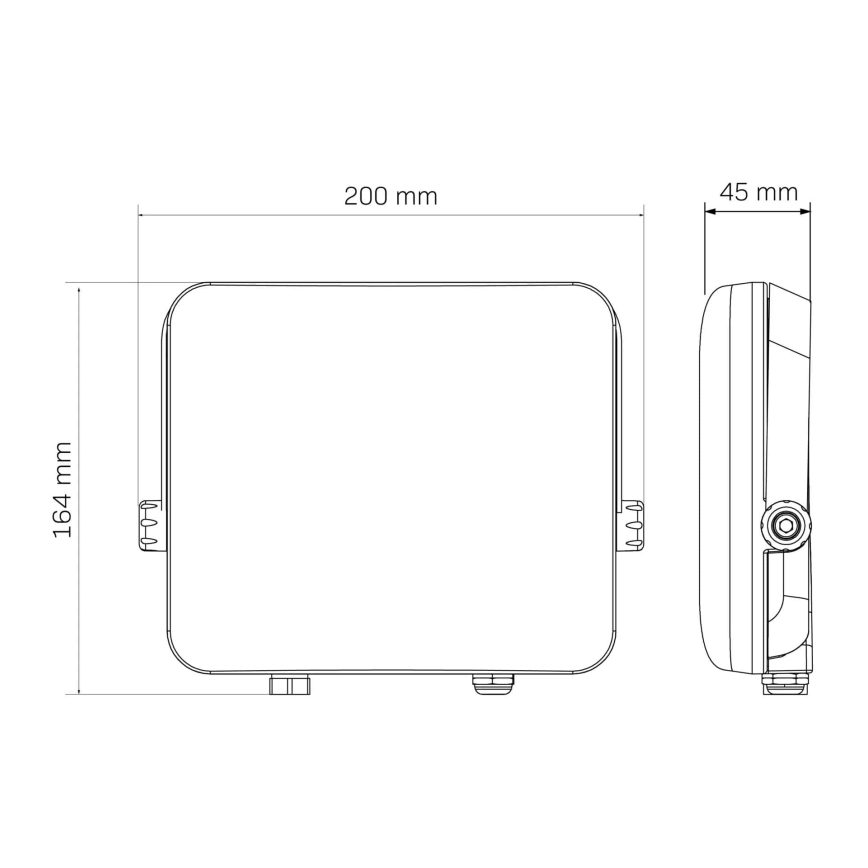 Riflettore LED da esterno MILKY LED/50W/230V 4000K IP65 nero