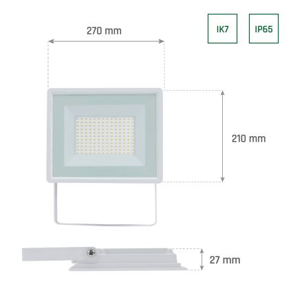 Riflettore LED da esterno NOCTIS LUX 3 LED/100W/230V 4000K IP65 bianco