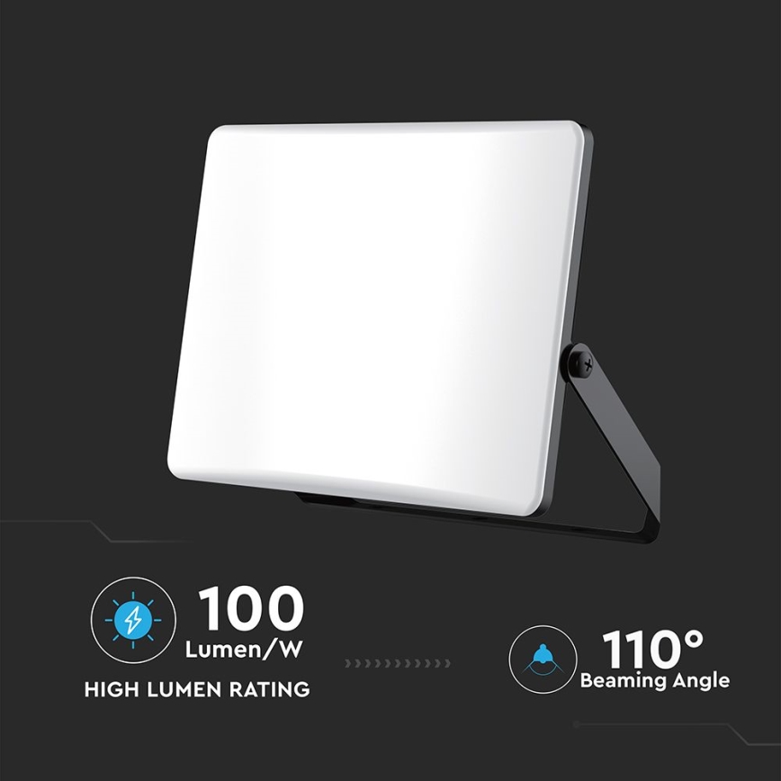 Riflettore LED LED/100W/230V 3000/4000/6500K IP65 nero