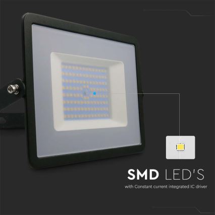Riflettore LED LED/100W/230V 6500K IP65 nero