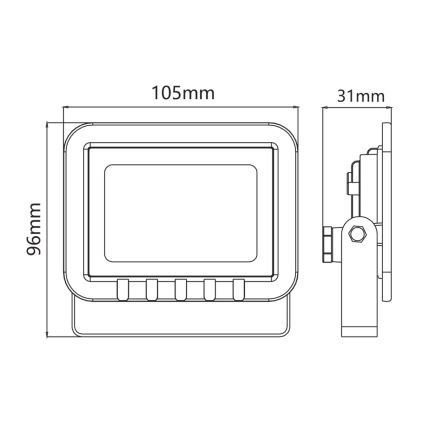 Riflettore LED LED/10W/230V 6500K IP65