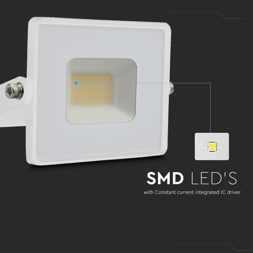 Riflettore LED LED/20W/230V 6500K IP65 bianco