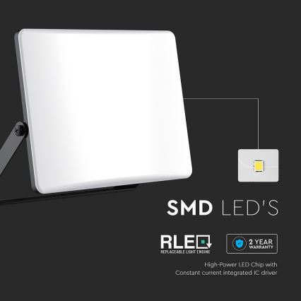 Riflettore LED LED/30W/230V 3000/4000/6500K IP65 nero