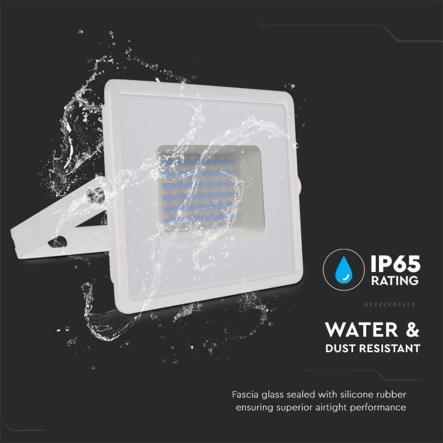 Riflettore LED LED/50W/230V 6500K IP65 bianco