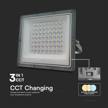 Riflettore LED LED/50W/230V IP65 3000/4000/6500K grigio