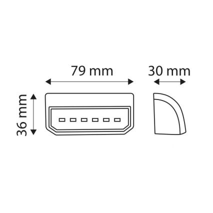 Riflettore LED LICE LED/0,2W/12-24V IP67