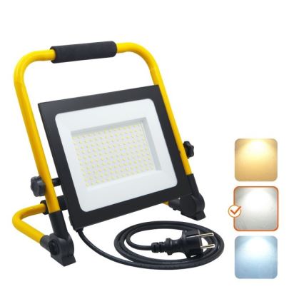 Riflettore LED portatile TIGRA LED/100W/4000K IP54 nero/giallo