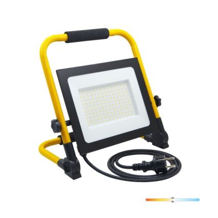 Riflettore LED portatile TIGRA LED/100W/4000K IP54 nero/giallo