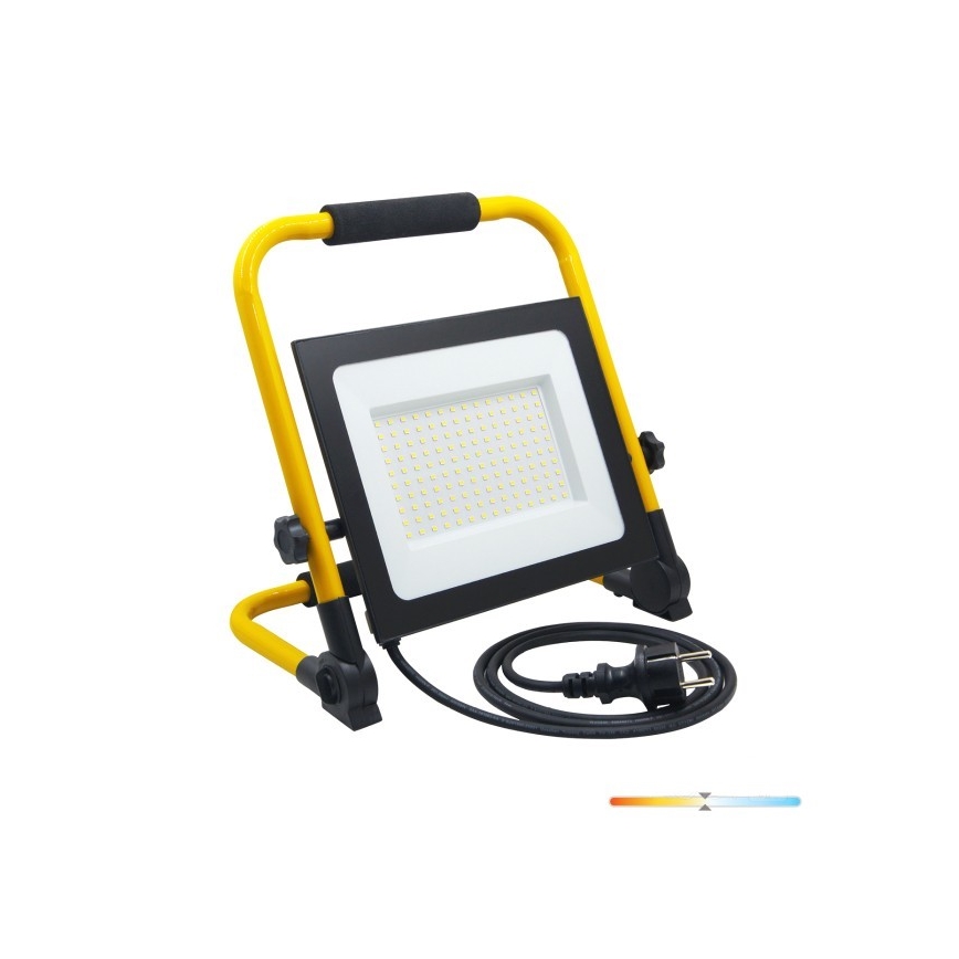 Riflettore LED portatile TIGRA LED/100W/4000K IP54 nero/giallo