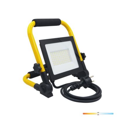 Riflettore LED portatile TIGRA LED/50W/4000K IP54 nero/giallo