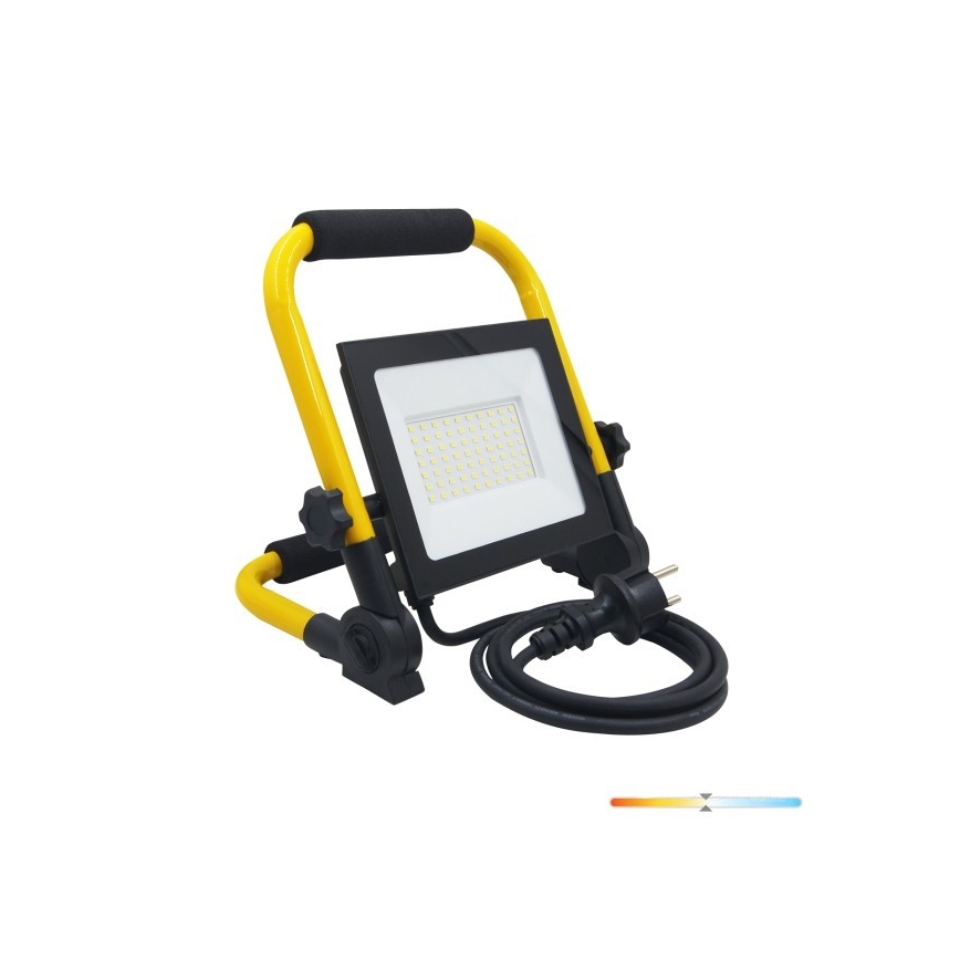 Riflettore LED portatile TIGRA LED/50W/4000K IP54 nero/giallo