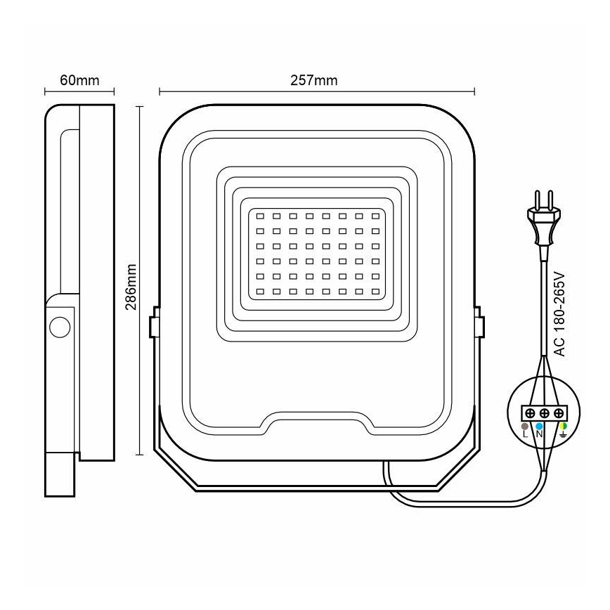 Riflettore LED PROFI LED/100W/180-265V 5000K IP65