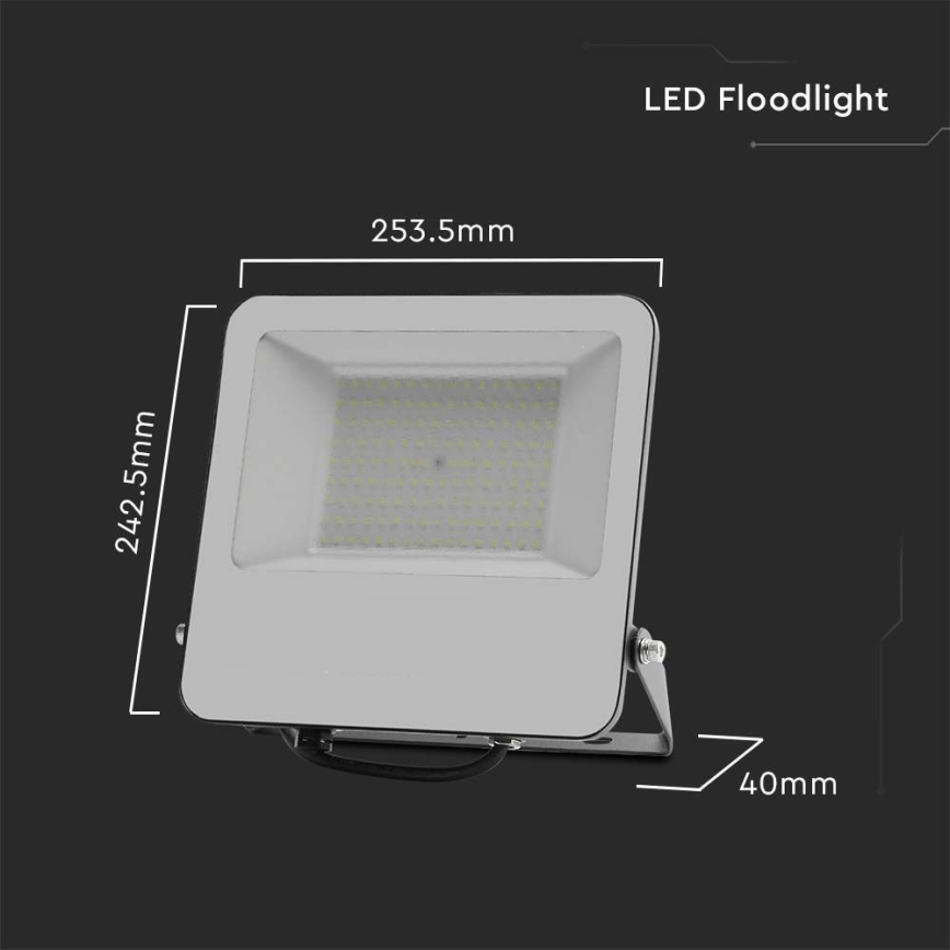 Riflettore LED SAMSUNG CHIP LED/100W/230V 4000K IP65 nero