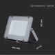 Riflettore LED SAMSUNG CHIP LED/150W/230V 6400K IP65 grigio