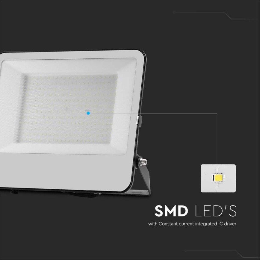 Riflettore LED SAMSUNG CHIP LED/200W/230V 4000K IP65 nero