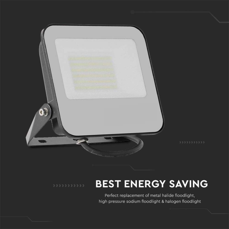 Riflettore LED SAMSUNG CHIP LED/50W/230V 4000K IP65 nero