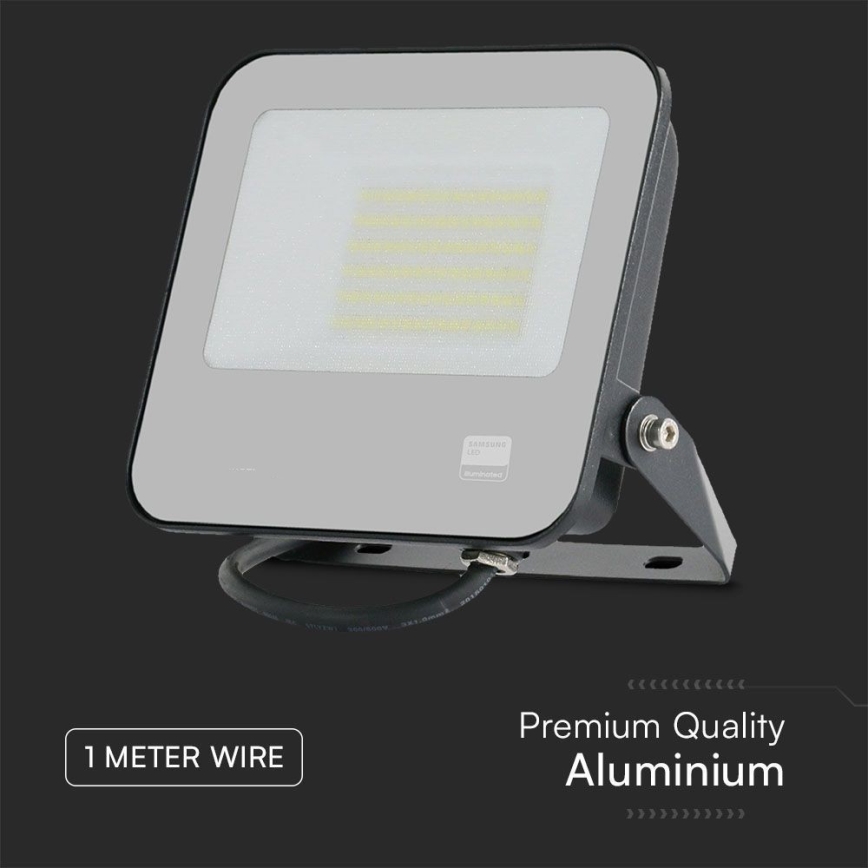 Riflettore LED SAMSUNG CHIP LED/50W/230V 6500K IP65 nero