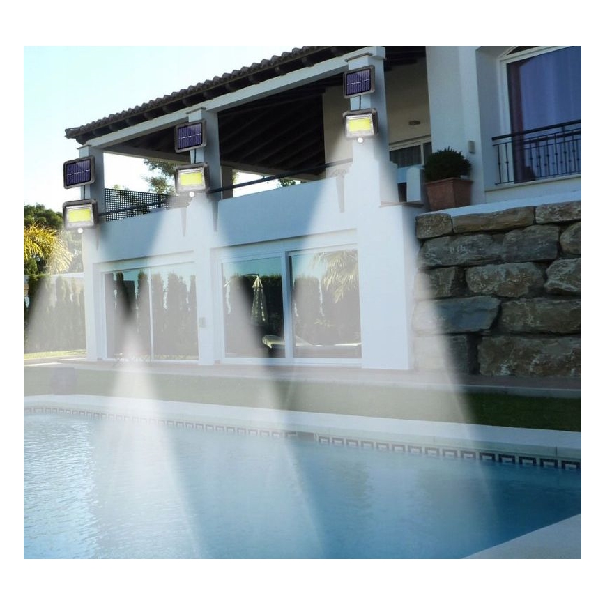 Riflettore LED solare con sensore INTEGRA LED/3W/3,7V 1200 mAh IP44 + telecomando