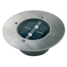 Riflettore LED solare con sensore LED/0,12W/2xAAA IP67 acciaio inossidabile cerchio