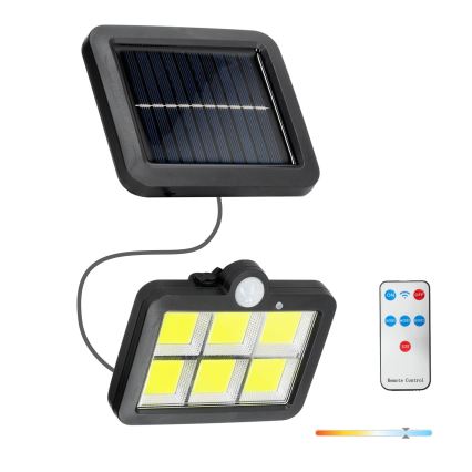 Riflettore LED solare con sensore LED/1,5W/3,7V 6000K IP44 1200 mAh
