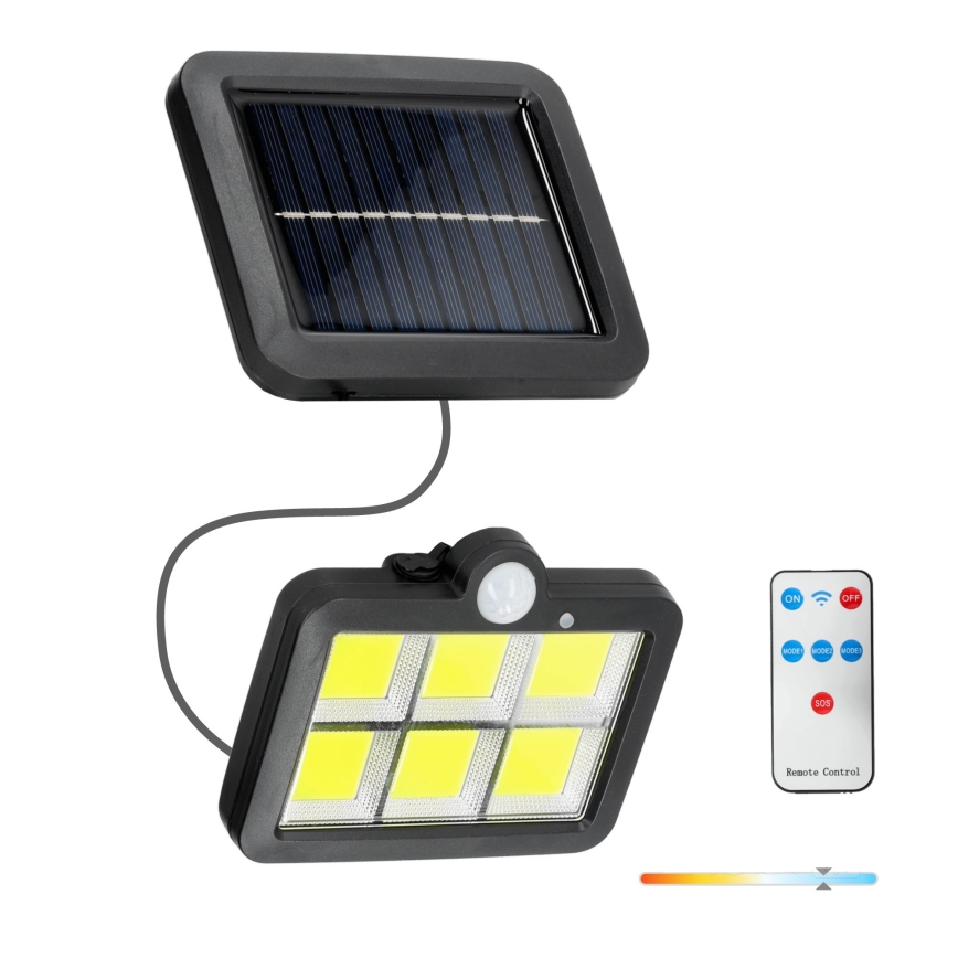 Riflettore LED solare con sensore LED/1,5W/3,7V 6000K IP44 1200 mAh