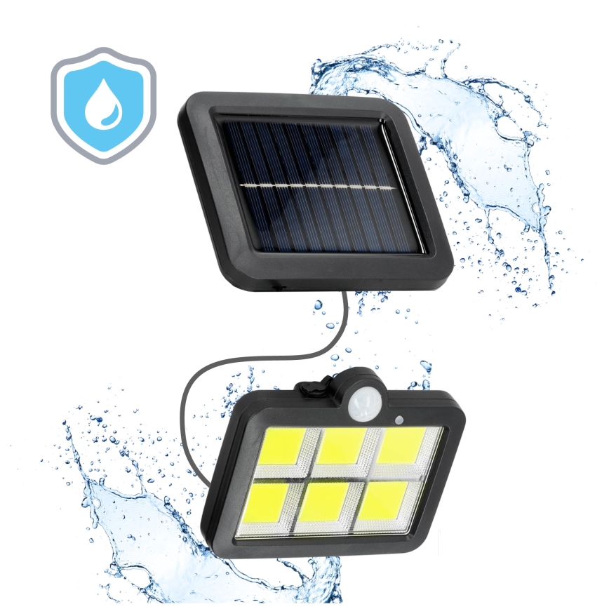 Riflettore LED solare con sensore LED/1,5W/3,7V 6000K IP44 1200 mAh