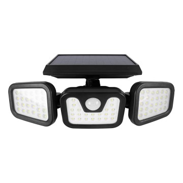 Riflettore LED solare con sensore LED/1,5W/3,7V 6000K IP44 2400 mAh