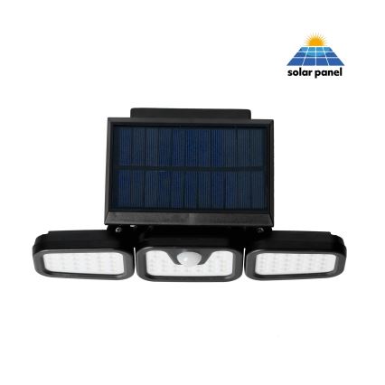 Riflettore LED solare con sensore LED/1,5W/3,7V 6000K IP44 2400 mAh