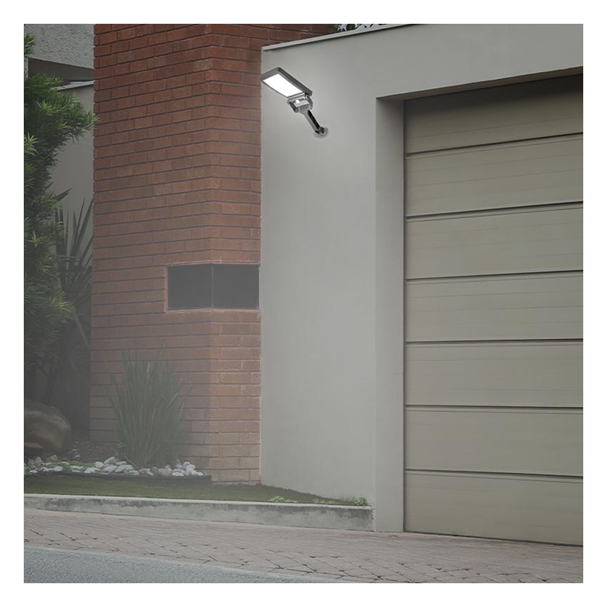 Riflettore LED solare con sensore LED/5W/3,7V 4000K 1500 mAh IP54 nero