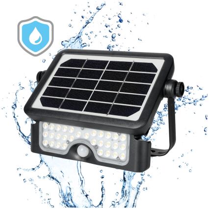 Riflettore LED solare con sensore LED/5W/3,7V 4000K IP65 3000 mAh