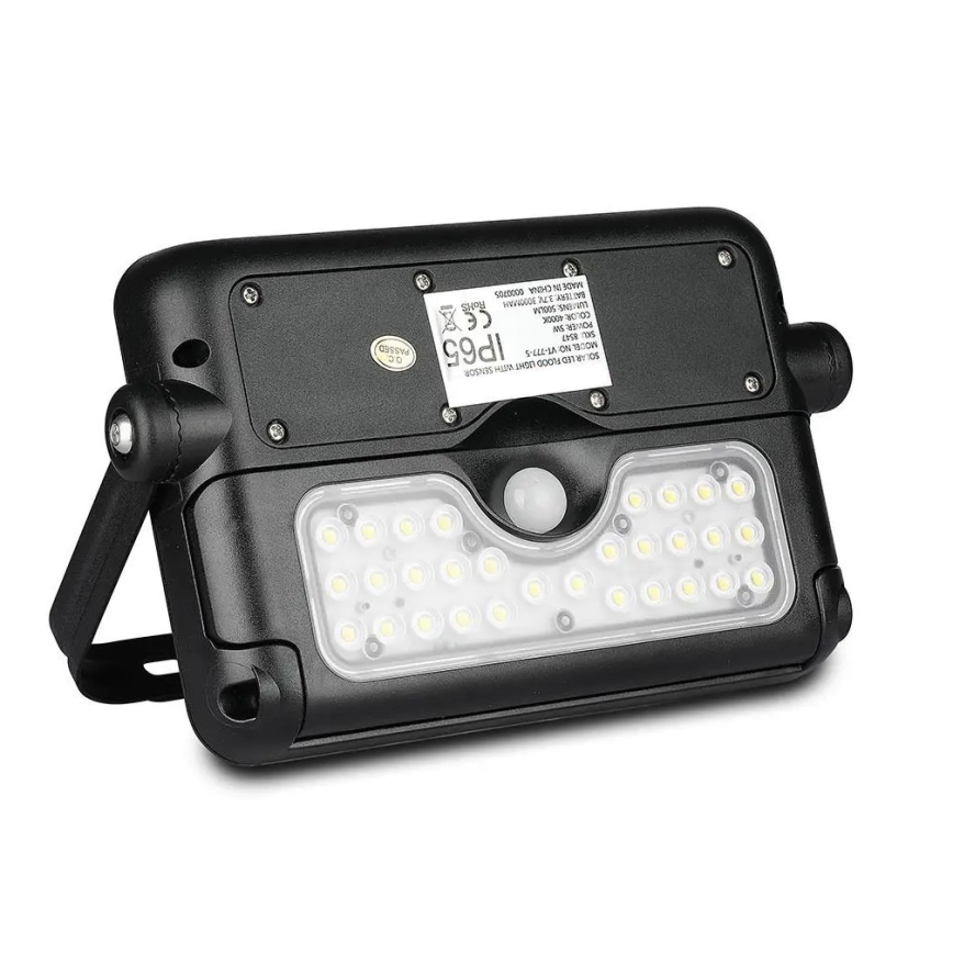 Riflettore LED solare con sensore LED/5W/3,7V IP65 4000K 3000 mAh