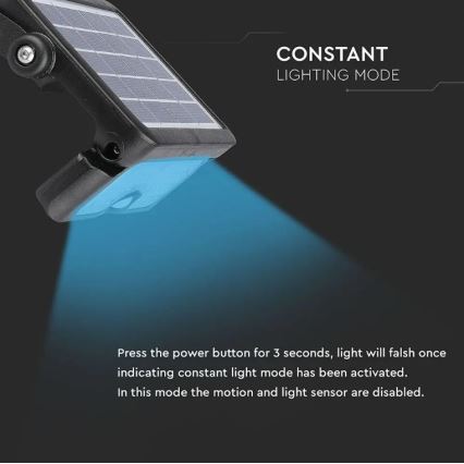 Riflettore LED solare con sensore LED/5W/3,7V IP65 4000K 3000 mAh