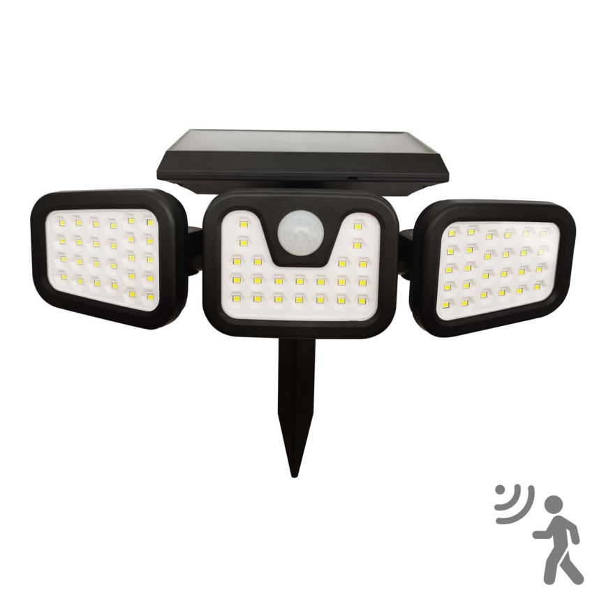 Riflettore LED solare con sensore TRIO LED/0,6W/3,7V 1200 mAh IP44
