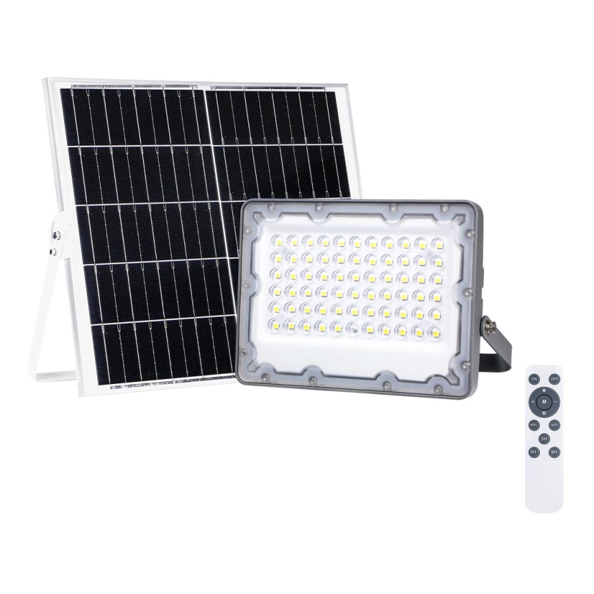 Riflettore LED with a solar panel FOCUS 60W/10000 mAh 3,2V 6000K IP65 + telecomando