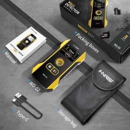 Rilevatore di metalli, tensione e disomogeneità, 300 mAh, 5V