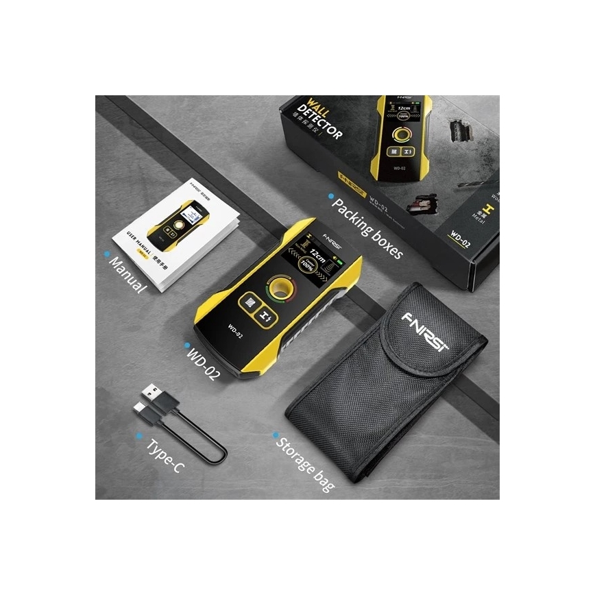 Rilevatore di metalli, tensione e disomogeneità, 300 mAh, 5V