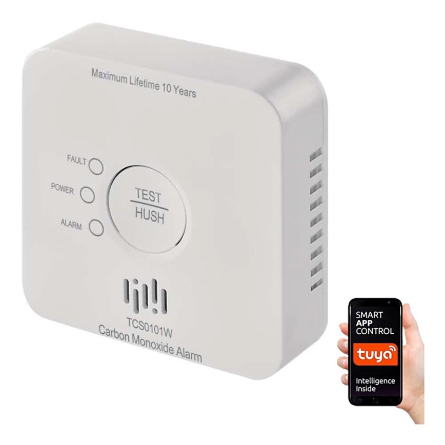 Rilevatore di monossido di carbonio GoSmart 2xAA Wi-Fi Tuya