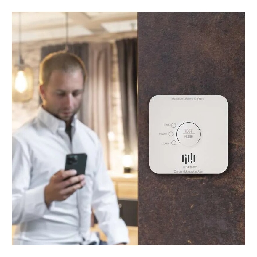 Rilevatore di monossido di carbonio GoSmart 2xAA Wi-Fi Tuya