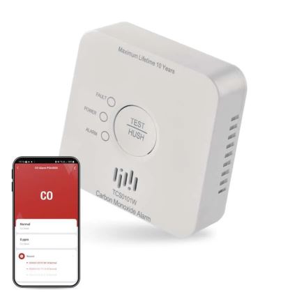 Rilevatore di monossido di carbonio GoSmart 2xAA Wi-Fi Tuya