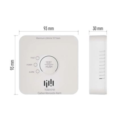 Rilevatore di monossido di carbonio GoSmart 2xAA Wi-Fi Tuya