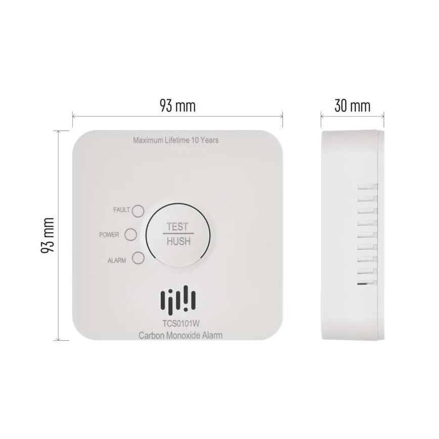Rilevatore di monossido di carbonio GoSmart 2xAA Wi-Fi Tuya