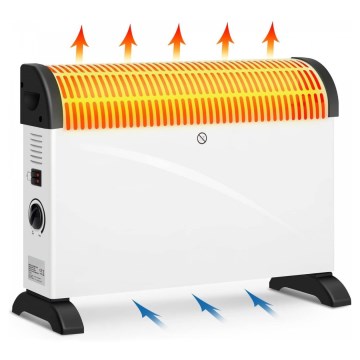 Riscaldatore elettrico a convettore 750/1250/2000W termostato
