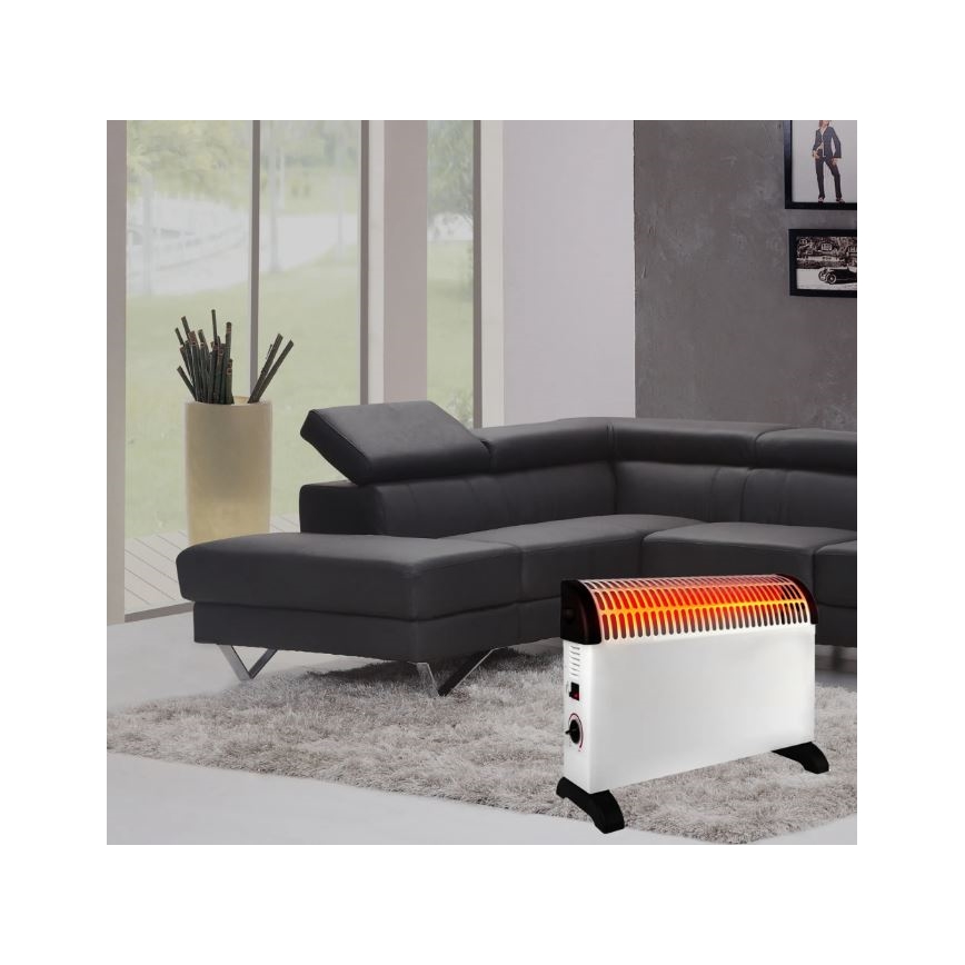 Riscaldatore elettrico a convettore 750/1250/2000W termostato